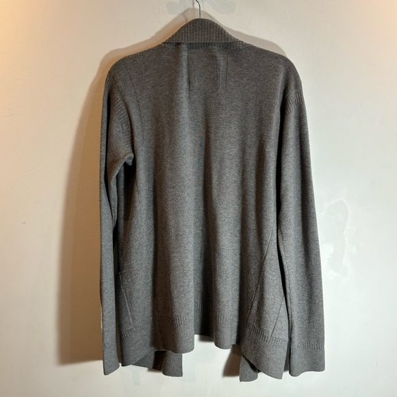ALL SAINTS Sz M Open  Front Patch Pockets Grandpa Core Super Soft Cardigan Flaw - Picture 6 of 7